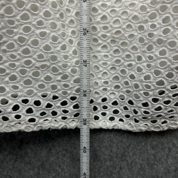 Everlane Pullover Sleeveless Baby Doll Mini Dress Women's Size S White Eyelet - Picture 10 of 11